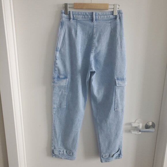 Wilfred Free Blue Modern Cargo Jeans Pants Size 2 - Picture 2 of 13